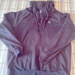 Under-armor men’s hoody half zip  black XL